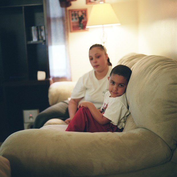 Erica Sullivan, twenty-two, with her son James